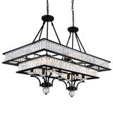 9972P37-16-101 Shalia 16 Light Island Chandelier With Black Finish