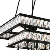 9972P37-16-101 Shalia 16 Light Island Chandelier With Black Finish