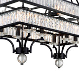 9972P37-16-101 Shalia 16 Light Island Chandelier With Black Finish