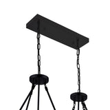 9972P37-16-101 Shalia 16 Light Island Chandelier With Black Finish