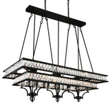 9972P47-20-101 Shalia 20 Light Island Chandelier With Black Finish