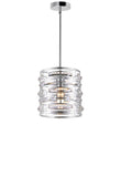 9975P10-1-601 Petia 1 Light Drum Shade Mini Chandelier With Chrome Finish