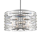 9975P20-6-601 Petia 6 Light Drum Shade Chandelier With Chrome Finish