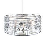 9975P20-6-601 Petia 6 Light Drum Shade Chandelier With Chrome Finish