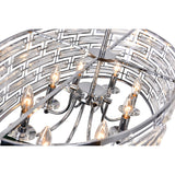 9975P39-8-601 Petia 8 Light Drum Shade Island Light With Chrome Finish