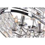 9975P39-8-601 Petia 8 Light Drum Shade Island Light With Chrome Finish