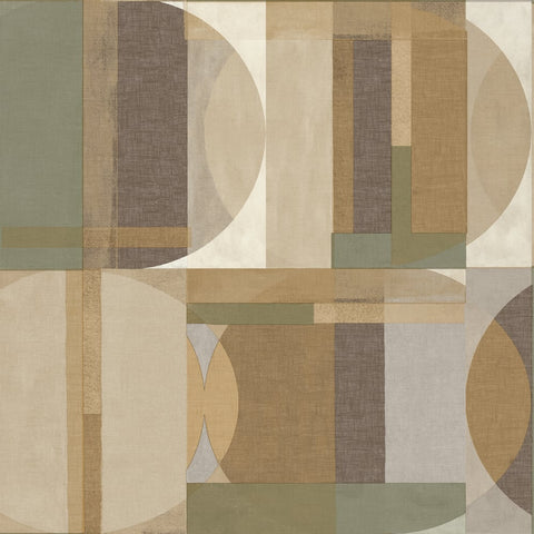 A64903 Grandeco Sojo Geometric Green Wallpaper
