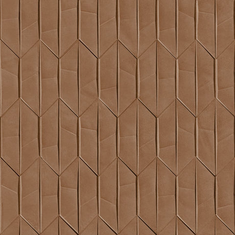 A65001 Grandeco Sveg Geometric Brown Wallpaper 