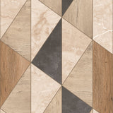 A65103 Grandeco Vigo Geometric Brown Metallic Wallpaper