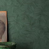 A67601 Branched Leaves Motive Green Wallpaper