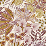 A69001 Branched Leaves All-over Red Wallpaper