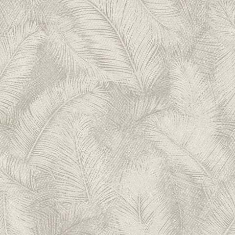 A70202 Grandeco Happy Leaf Motif Beige Wallpaper