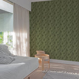A70203 Grandeco Happy Leaf Motif Beige Wallpaper