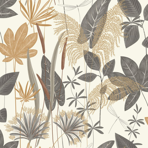 A70701 Grandeco Arcadia Loma Grey Wallpaper