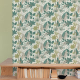 A70702 Grandeco Arcadia Loma Green Wallpaper