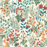 A70902 Grandeco Agnala Floral Blue Multi Wallpaper 