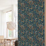 A70903 Grandeco Agnala Floral Navy Multi Wallpaper