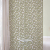 A71301 Grandeco Palm Forest Tropical White Gold Metallic Wallpaper