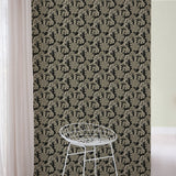 A71302 Grandeco Palm Forest Tropical White Gold Metallic Wallpaper