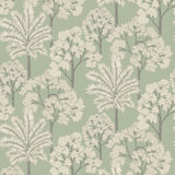 A71308 Grandeco Palm Forest Tropical Green Metallic Wallpaper