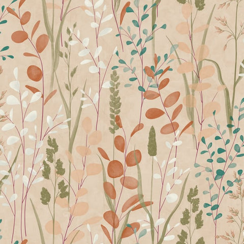 A76201 Branched Leaves All-over Wallpaper