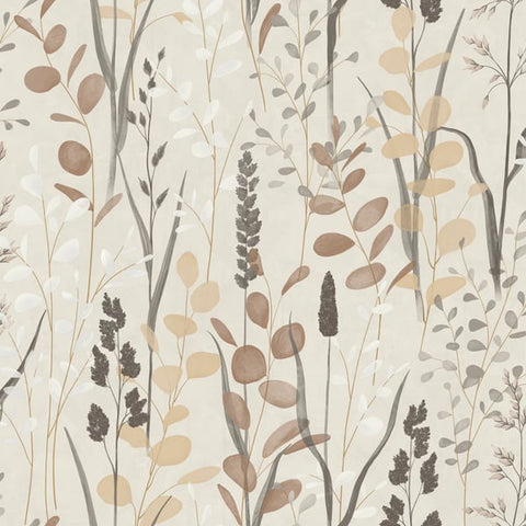 A76203 Branched Leaves All-over Wallpaper 