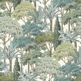A76302 Branched Leaves All-over Green Wallpaper  