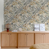 A76601 Classical Floral All-over Wallpaper