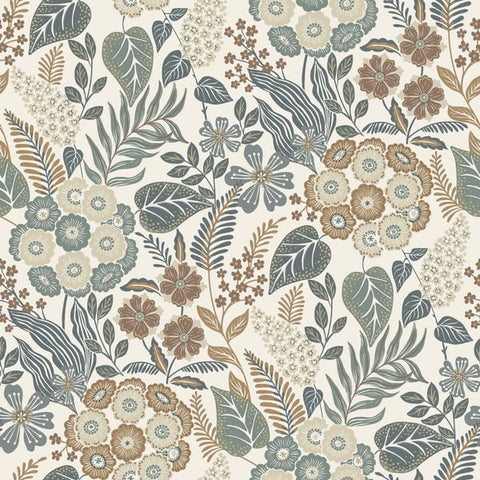 A76601 Classical Floral All-over Wallpaper