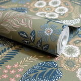 A76603 Classical Floral All-over Wallpaper  