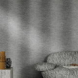 A77905 Irregular Stripes Black Wallpaper