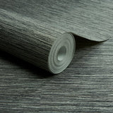 A77905 Irregular Stripes Black Wallpaper