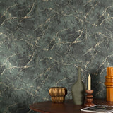 A78002 Marble Plain Green Wallpaper