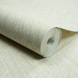 A78301 Textile Plain Cream Wallpaper