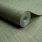 A78307 Textile Plain Green Wallpaper
