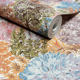 A78601 Classical Floral All-over Multi-colored Wallpaper