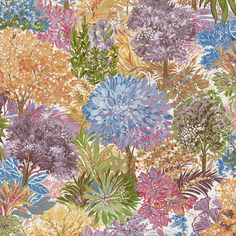 A78601 Classical Floral All-over Multi-colored Wallpaper