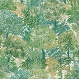 A78602 Classical Floral All-over Green Wallpaper
