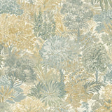 A78603 Classical Floral All-over Green Wallpaper 