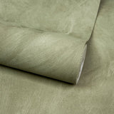 A78709 Authentic Plaster Plain Green Wallpaper