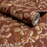 A78902 Branched Leaves All-over Red Wallpaper