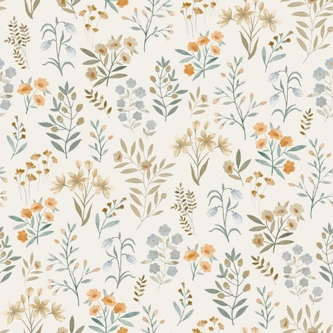 A80101 Classical Floral All-over Multi-colored Wallpaper