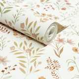 A80102 Classical Floral All-over Multi-colored Wallpaper