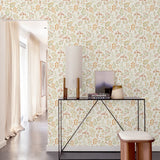 A80102 Classical Floral All-over Multi-colored Wallpaper