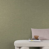 A80305 Textile Plain Green Wallpaper