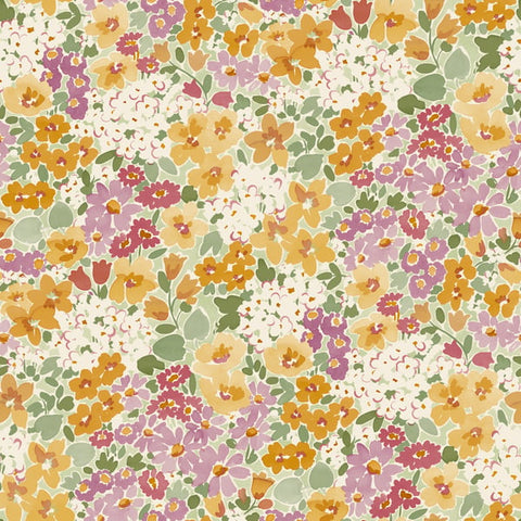 A80501 Classical Floral All-over Multi-colored Wallpaper