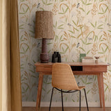 A83501 Branched Leaves All-over Wallpaper