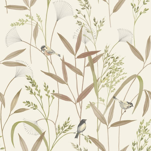 A83502 Branched Leaves All-over Wallpaper