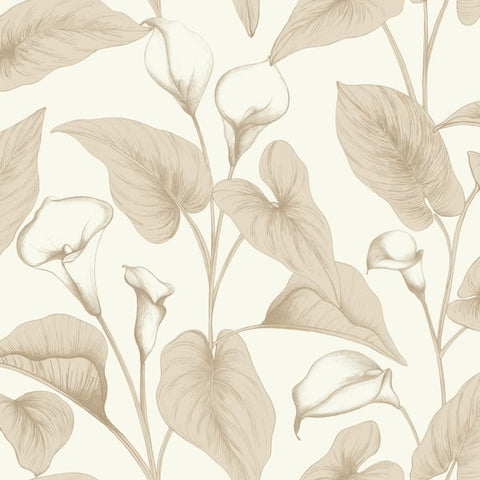 A83602 Branched Leaves All-over Wallpaper 