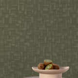 A85201 Geometric All-over Green Wallpaper